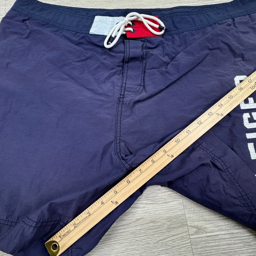 Tommy‎ Hilfiger Mens Lined Swim Trunks Board Shorts Blue/Purple XXL Drawstring